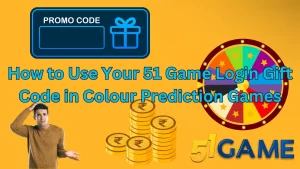 illustration text 'Unlocking Rewards: How to Use Your 51 Game Login Gift Code in Colour Prediction Games'