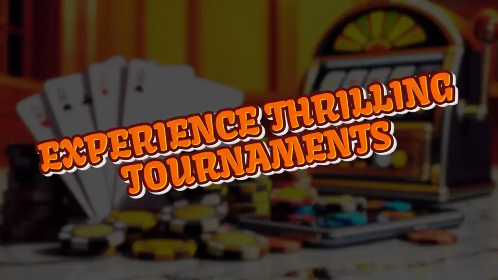 illustration text 'experience thrilling tournaments'